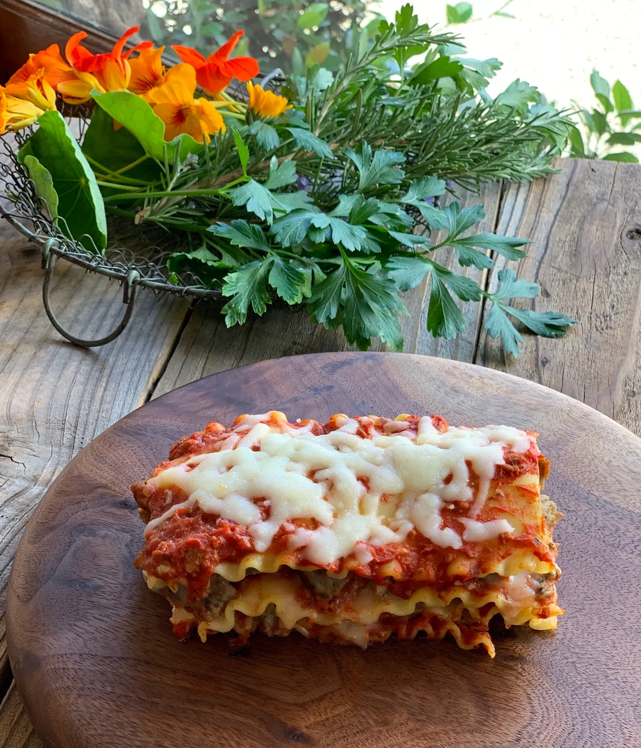 Homemade lasagna